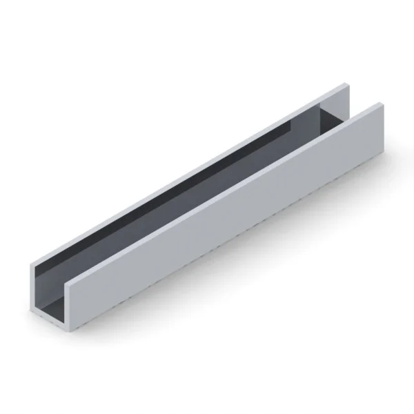 1x1UCCL - 1" X 1" Aluminum U-Channel