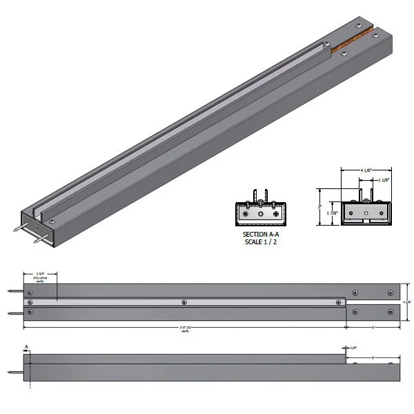 36FHBR - 36" Floating Header Bronze Anodized