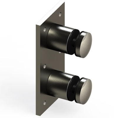 PLRSOBD20BS - Stand Off Base and Endcap, with Mounting Plate