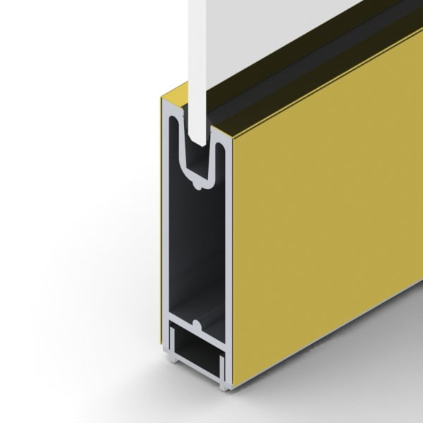 PL600SDSSB - PL-600 Dry Set SIDELITE Rail Satin Brass